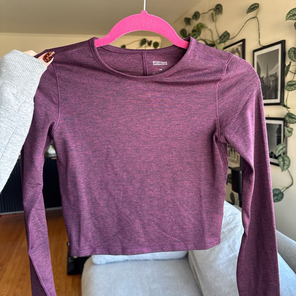 Girlfriend Collective Plum Long Sleeve Tee